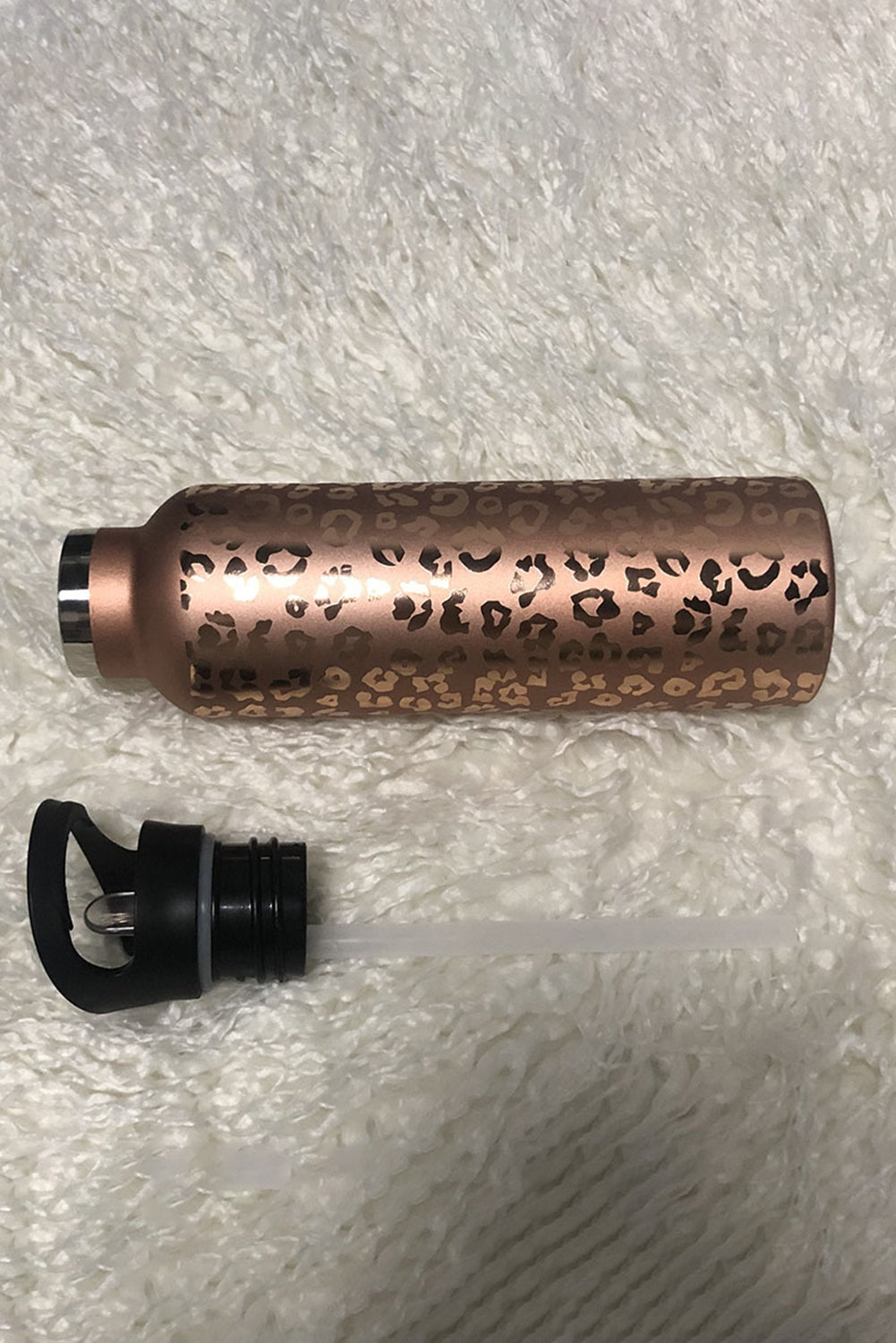 Gold Leopard Stainless Leakproof Insulated Water Bottle 25oz Tumblers JT's Designer Fashion