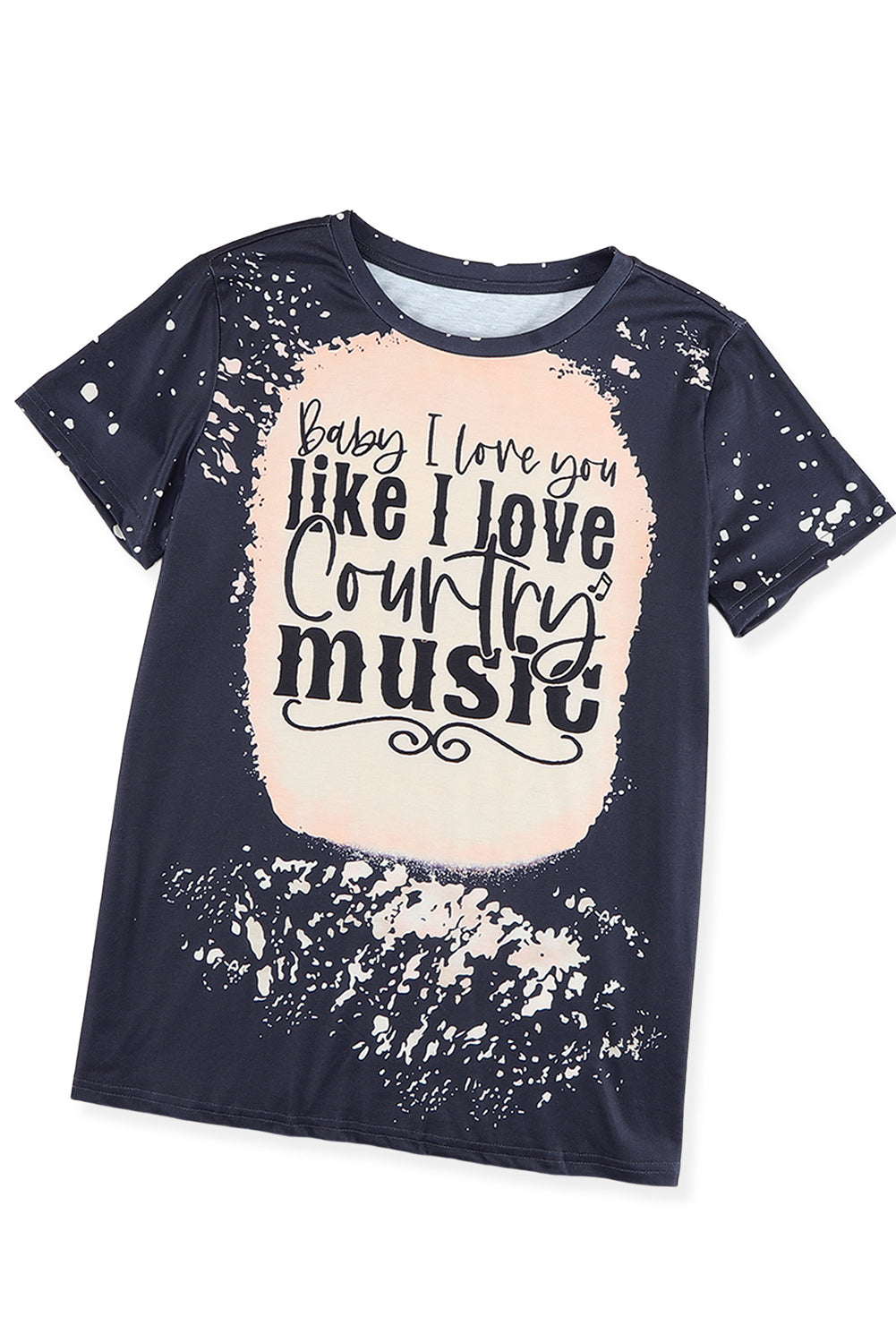 Black Baby I Love You Like I Love t Country music Graphic Tee Graphic Tees JT's Designer Fashion