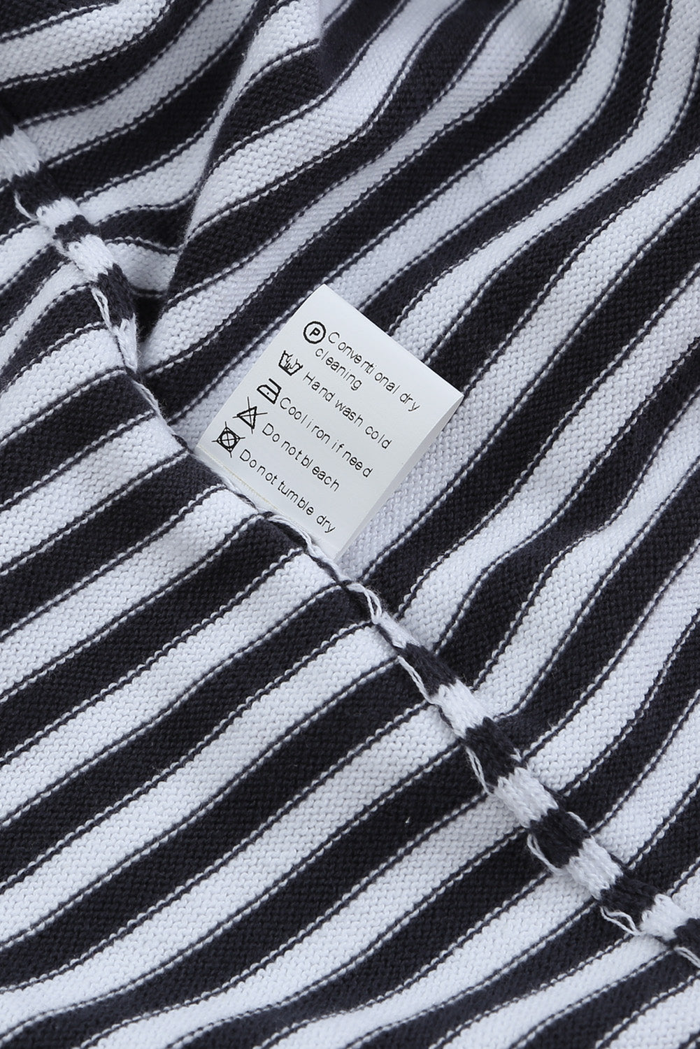Contrast Trimmed Striped Drop Shoulder Sweater Sweaters & Cardigans JT's Designer Fashion