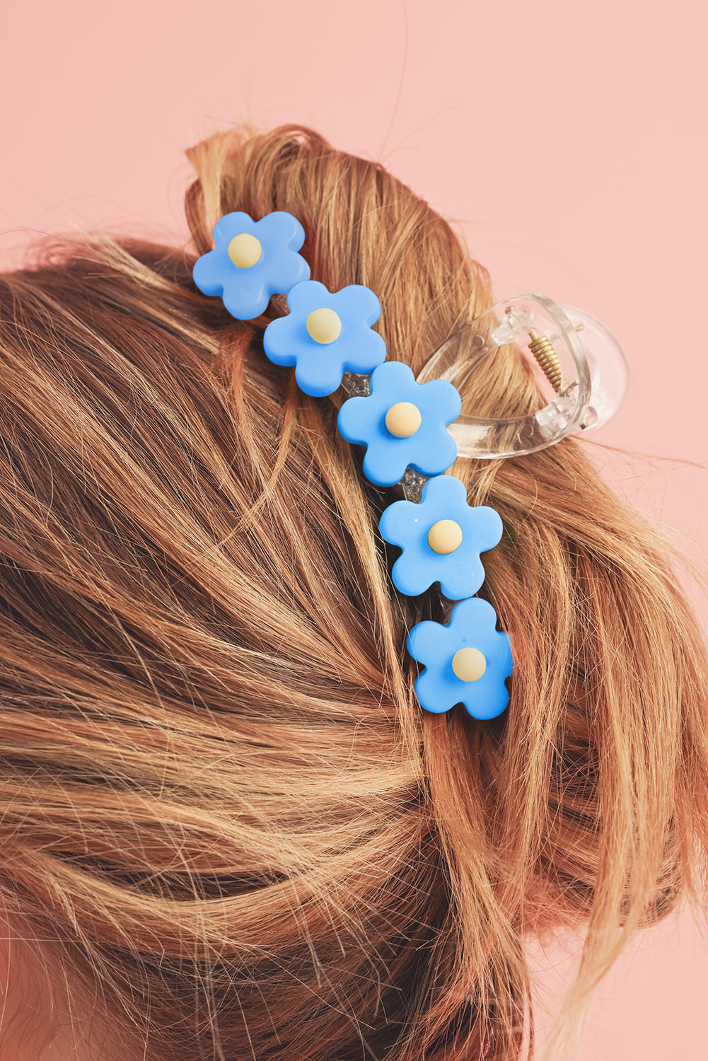 Light Blue Flowers Cute Hair Claw Clip Headwear JT's Designer Fashion