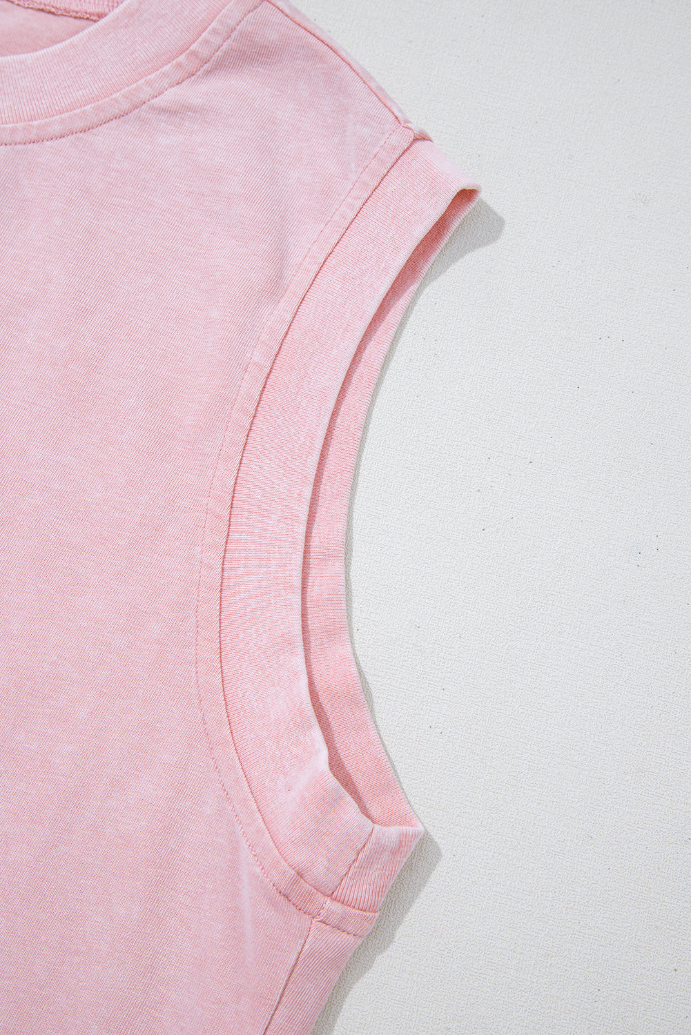 Light Pink 2 Pieces Mineral Wash Cotton Tank Top Lined Split Skirt Set Two Piece Dresses JT's Designer Fashion