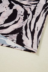 Black Abstract Print Open Back Boho Loose Maxi Sundress Maxi Dresses JT's Designer Fashion