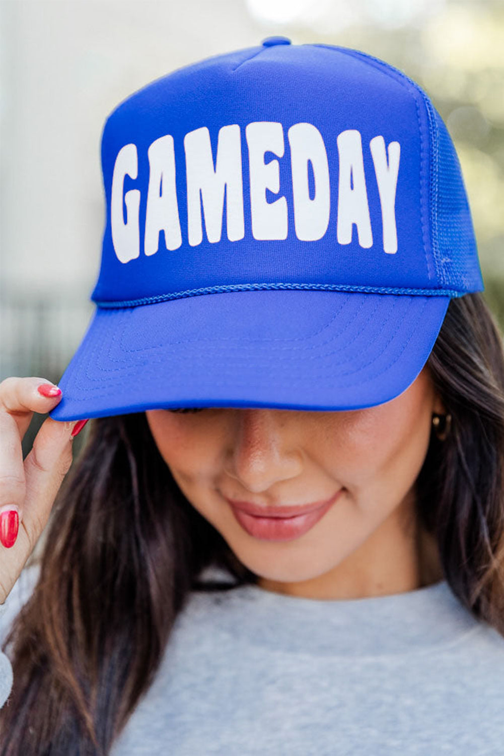 Bluing GAME DAY Graphic Mesh Back Baseball Cap Hats & Caps JT's Designer Fashion