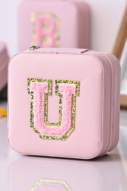 Pink Portable Chenille U Small Jewelry Box Other Accessories JT's Designer Fashion