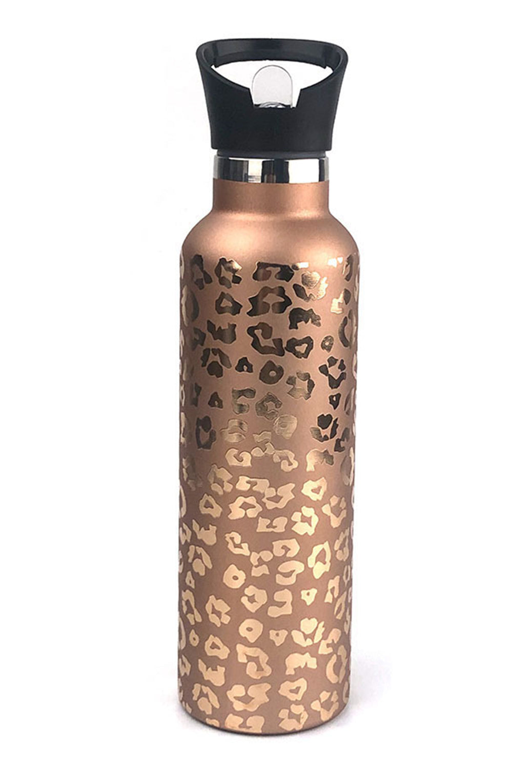 Gold Leopard Stainless Leakproof Insulated Water Bottle 25oz Tumblers JT's Designer Fashion