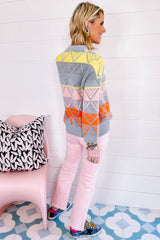 Apricot Pink Multi Buttons Raw Edge Crop Jeans Bottoms JT's Designer Fashion