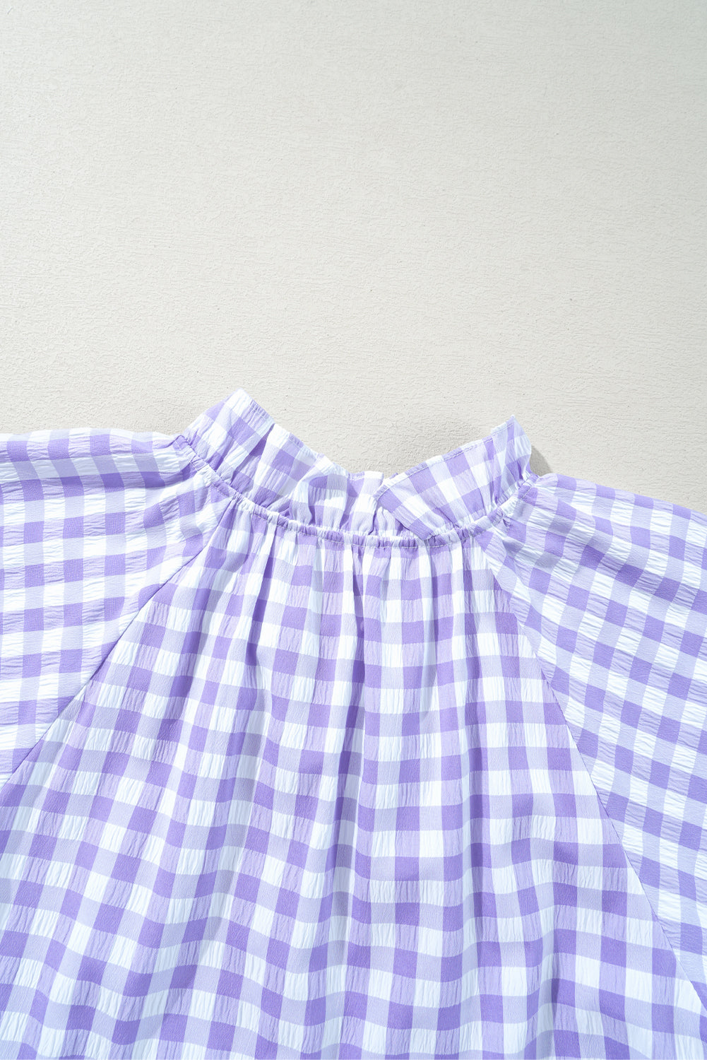 Lavendula Plaid Ruffle Wide Short Sleeve Babydoll Mini Dress Mini Dresses JT's Designer Fashion