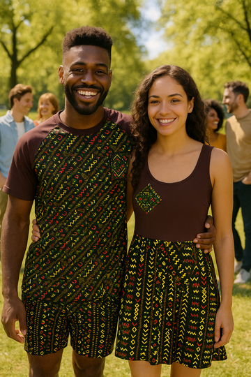 Men’s African Print Crewneck Tee – Everyday King Energy