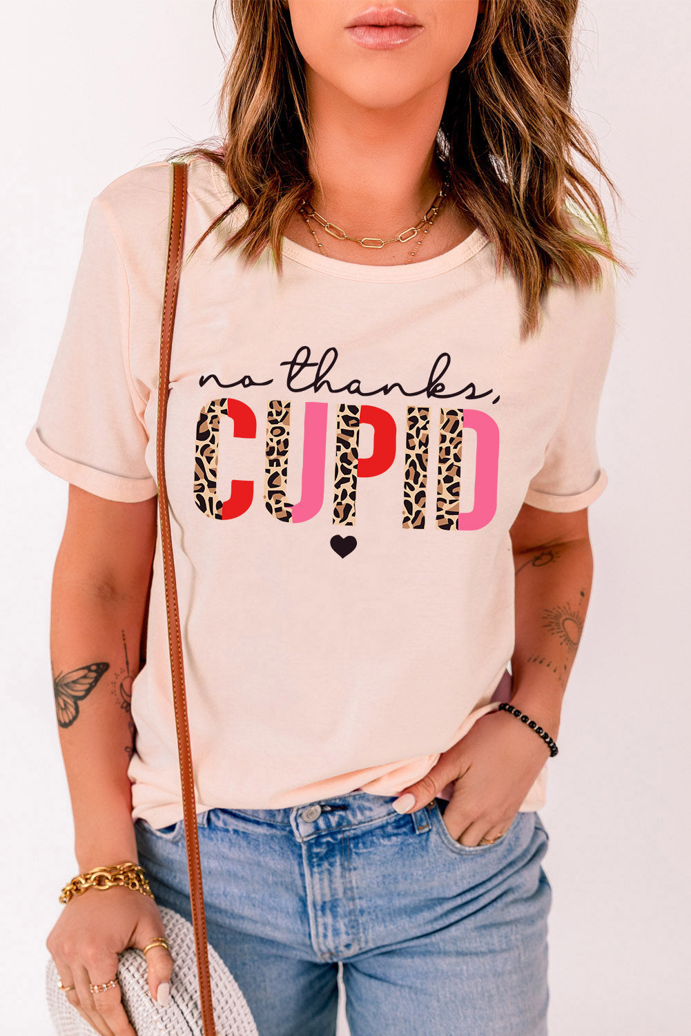 Pink No Thanks Cupid: The Perfect Anti-Valentine's Day Tee JT's Designer Fashion