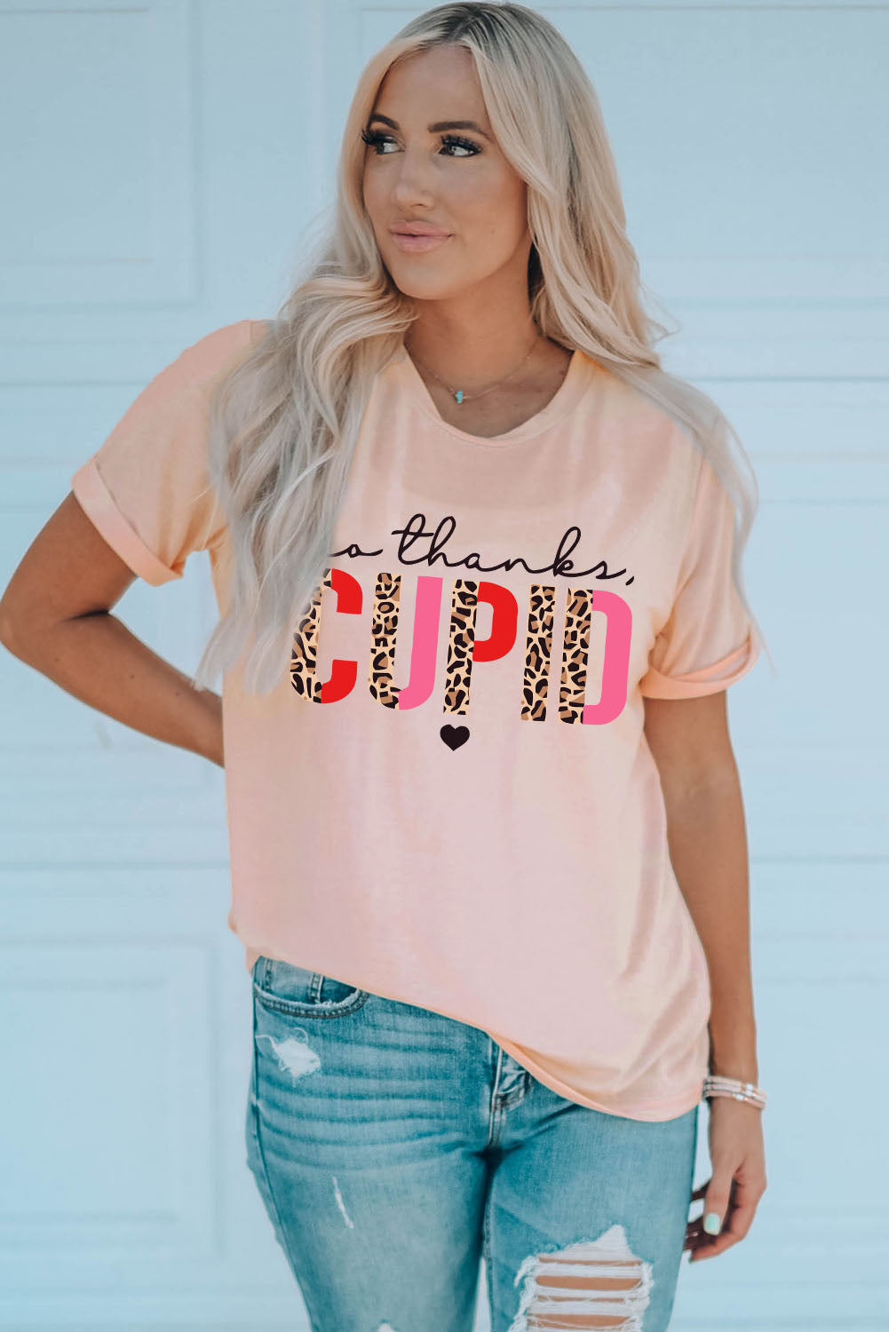 Pink No Thanks Cupid: The Perfect Anti-Valentine's Day Tee JT's Designer Fashion