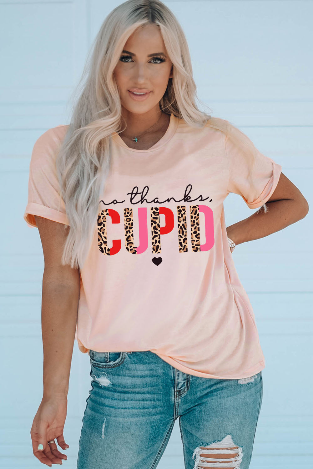 Pink No Thanks Cupid: The Perfect Anti-Valentine's Day Tee JT's Designer Fashion