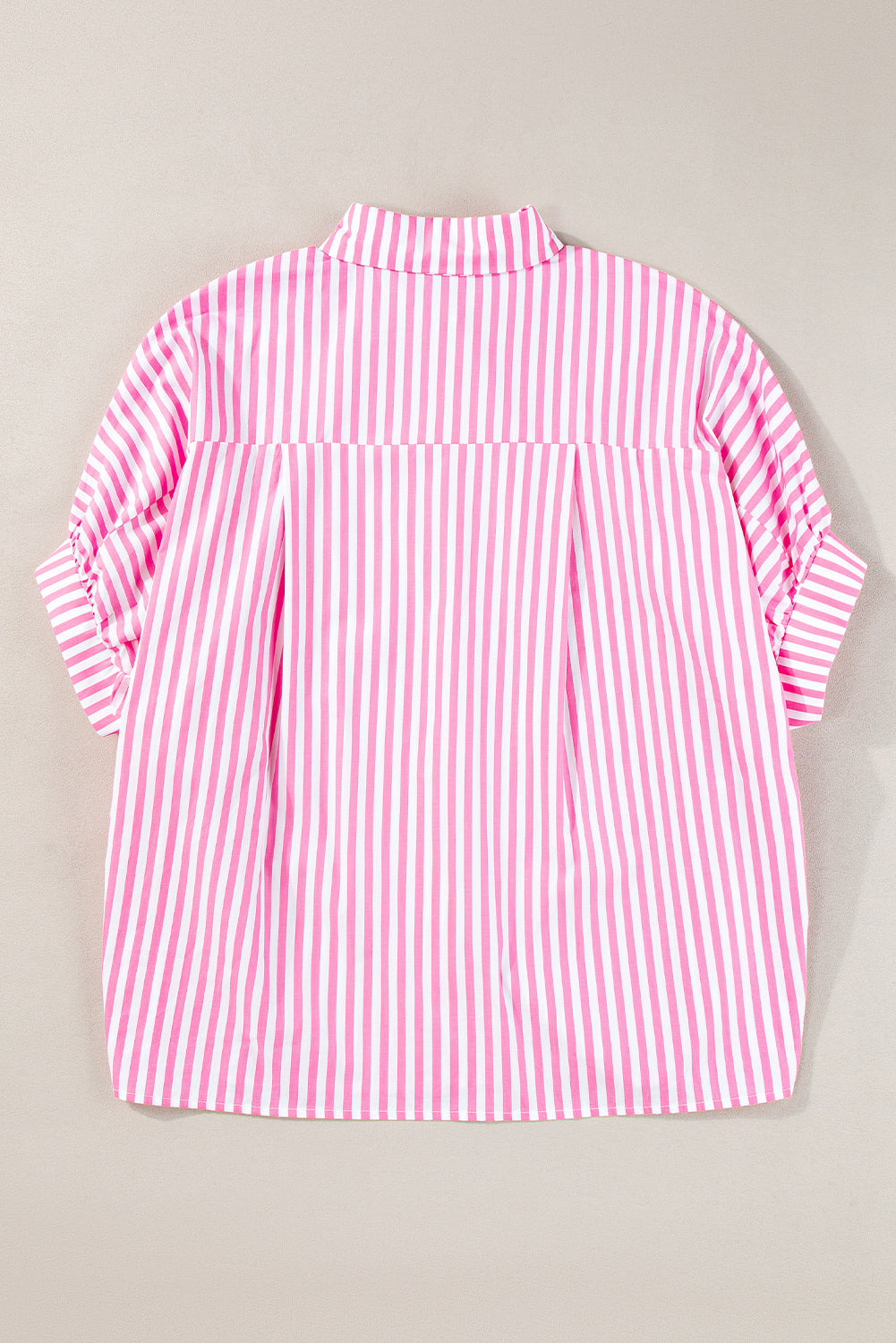 Pink Stripe Dolman Sleeve Oversize Shirt Blouses & Shirts JT's Designer Fashion