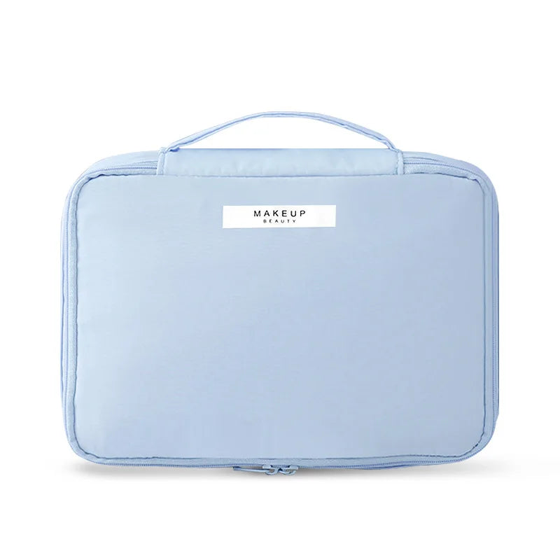 Ladies Portable Makeup Storage Bag Blue large Makeup Bags JT's Designer Fashion