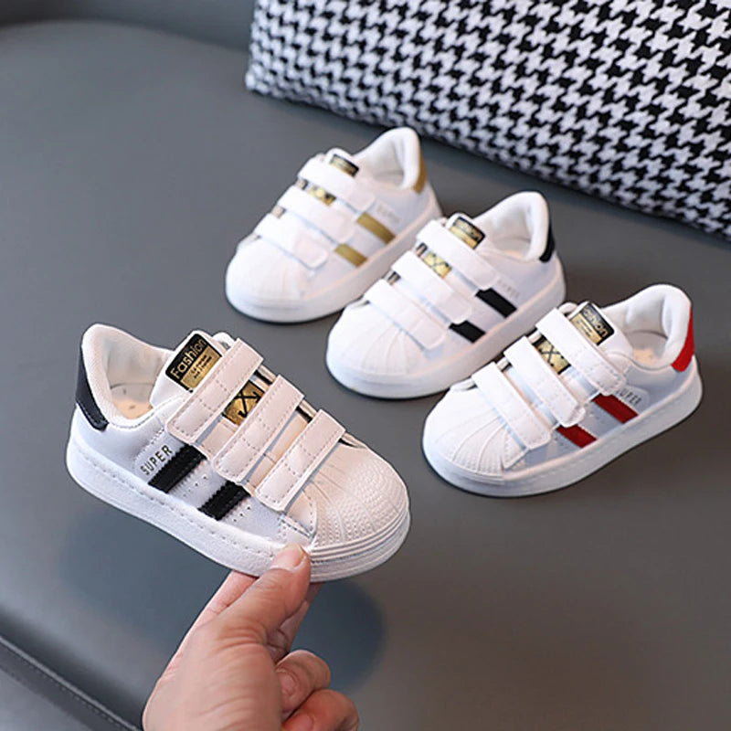 Children's White Non-slip Sneakers Children's Apparel JT's Designer Fashion