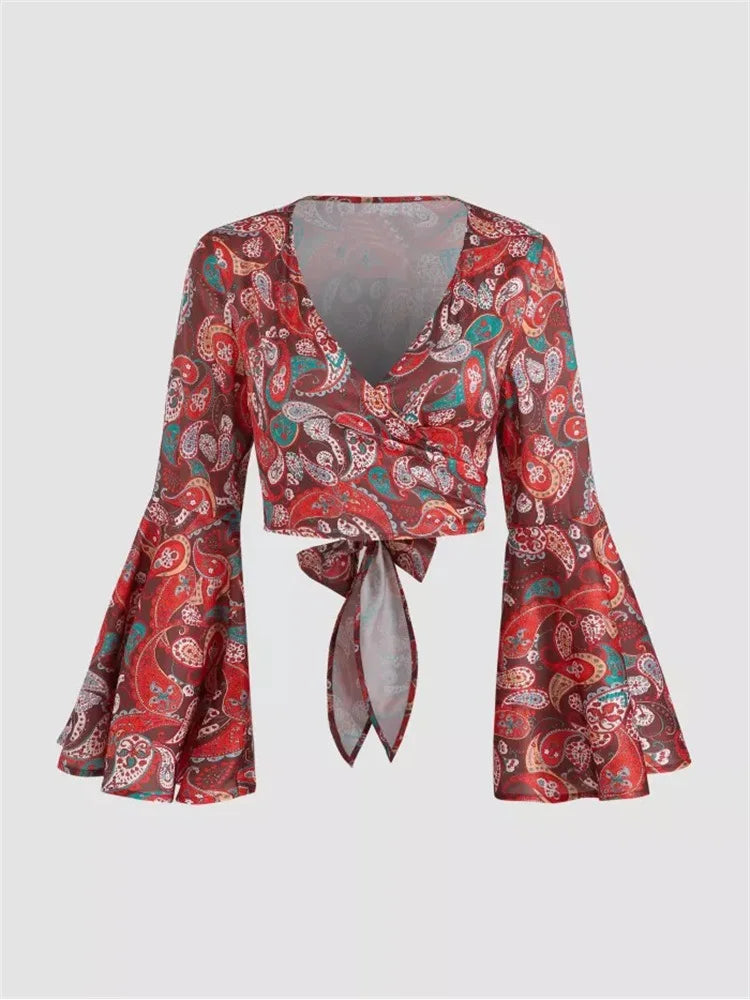 Women's Vintage Floral Print Boho Shirt Women Blouses 1 Blouses & Shirts JT's Designer Fashion