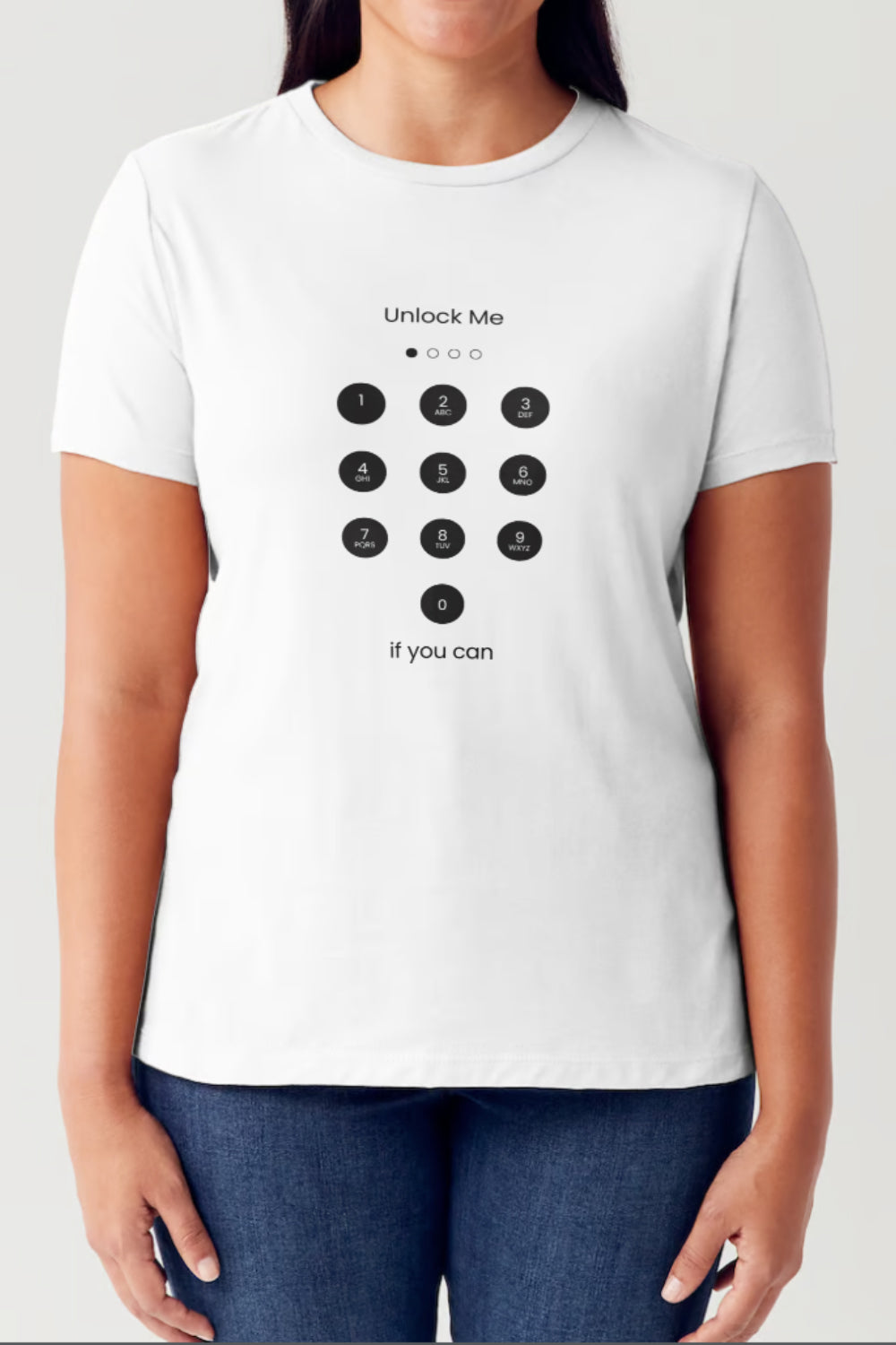 Phone Unlock Page Graphic Short Sleeve Tubular T-Shirt White Graphic Tees JT's Designer Fashion