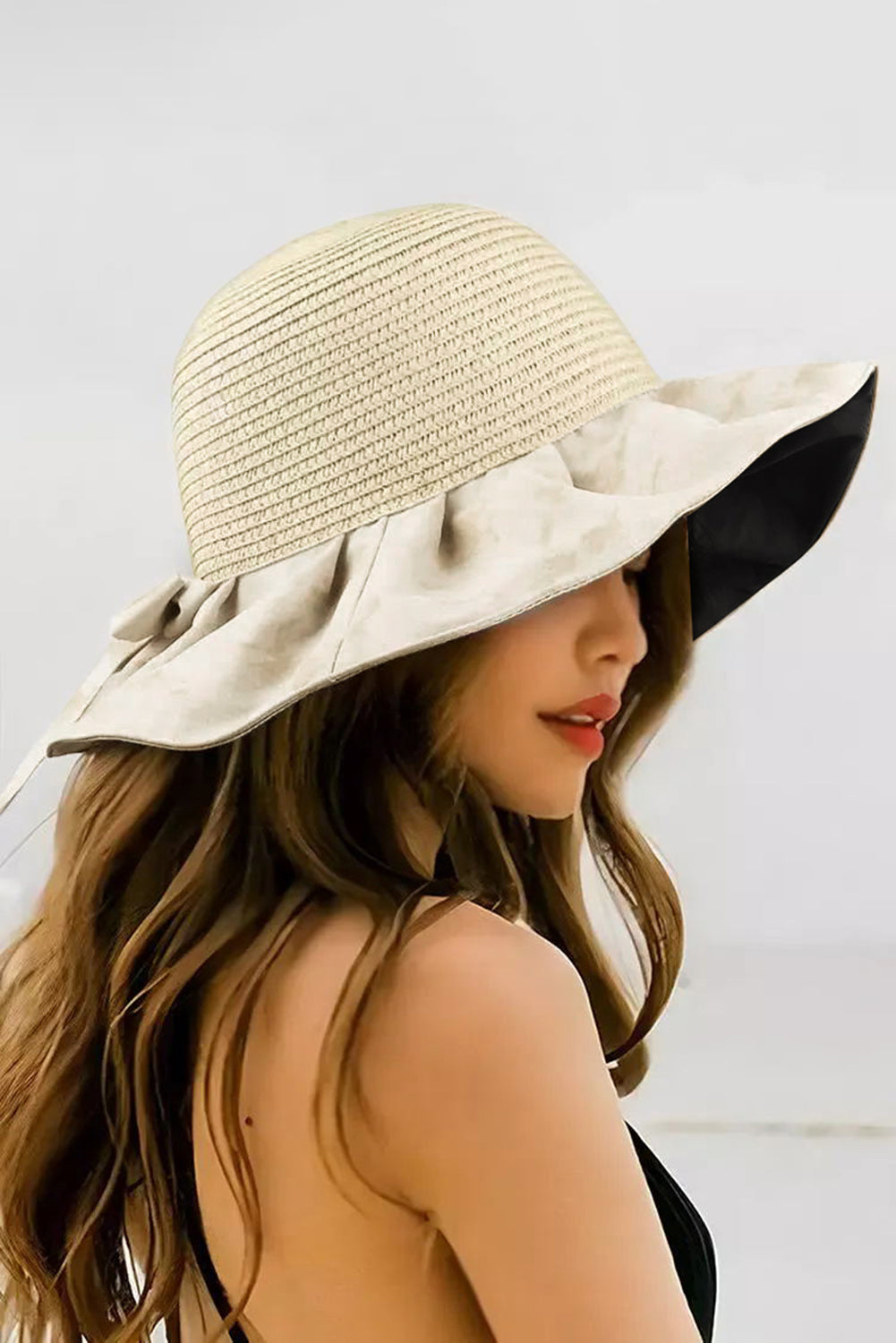 Beige Women's Summer Beach Hat Hats & Caps JT's Designer Fashion