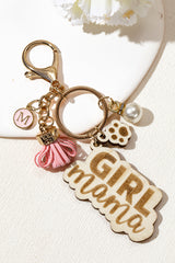 Pink Girl Mama Dog Claw Pearl Tassel Keychain Other Accessories JT's Designer Fashion