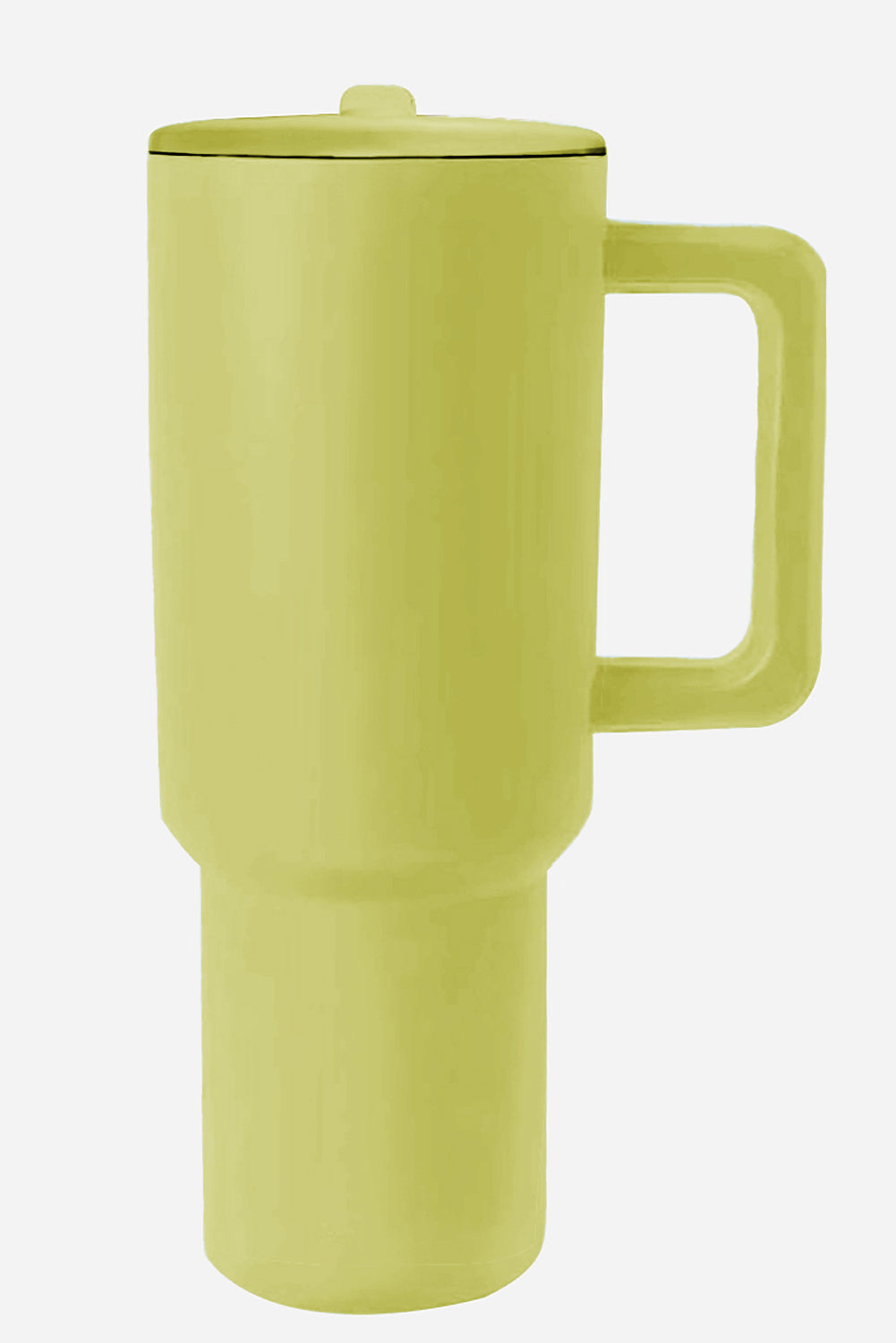 Pear Green Frosted Stainless Handle Large Vacuum Cup with Straw 40oz Tumblers JT's Designer Fashion