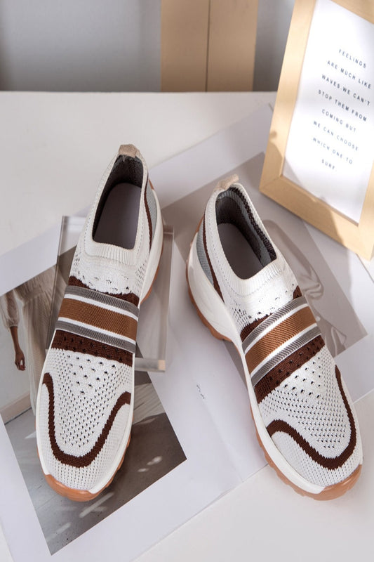 Breathable Round Toe Sneakers White Shoes JT's Designer Fashion