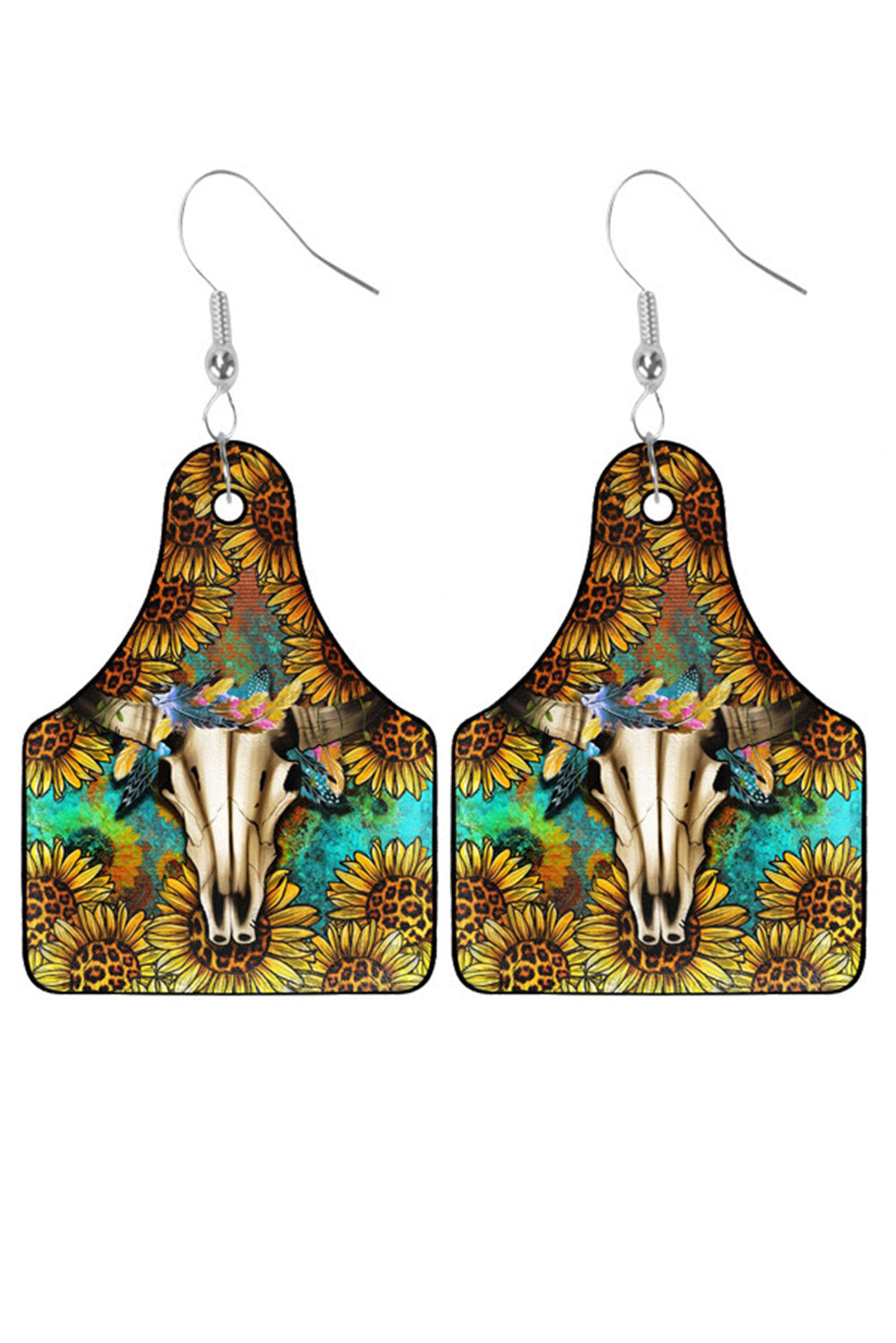 Bull Head Double-sided Drop Earrings Jewelry JT's Designer Fashion