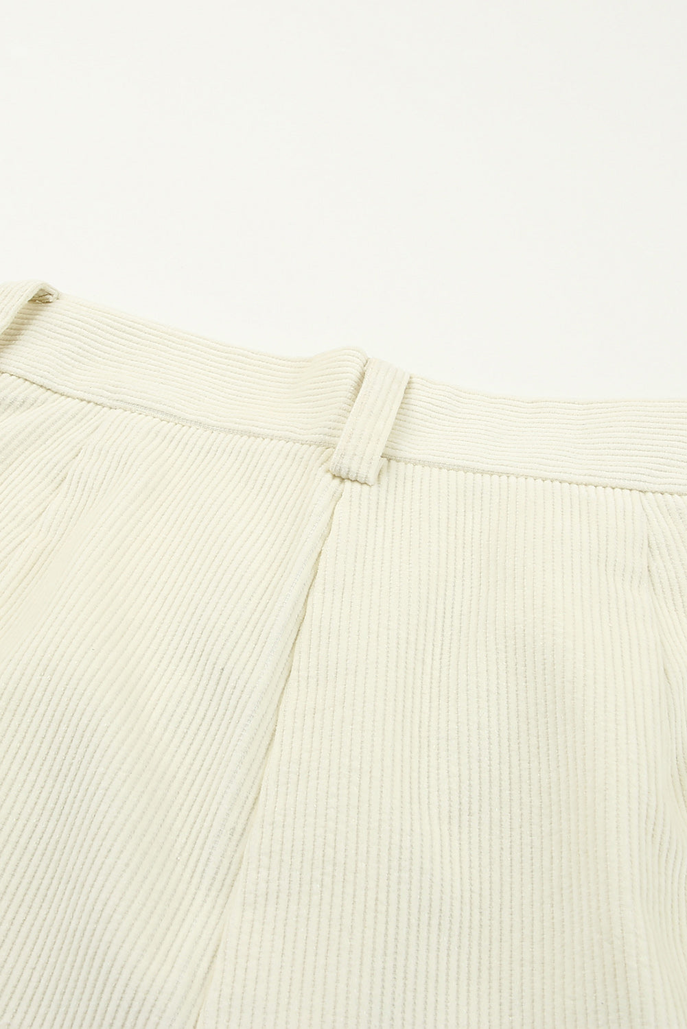 Beige Corduroy High Waist Straight Leg Pants Pants & Culotte JT's Designer Fashion