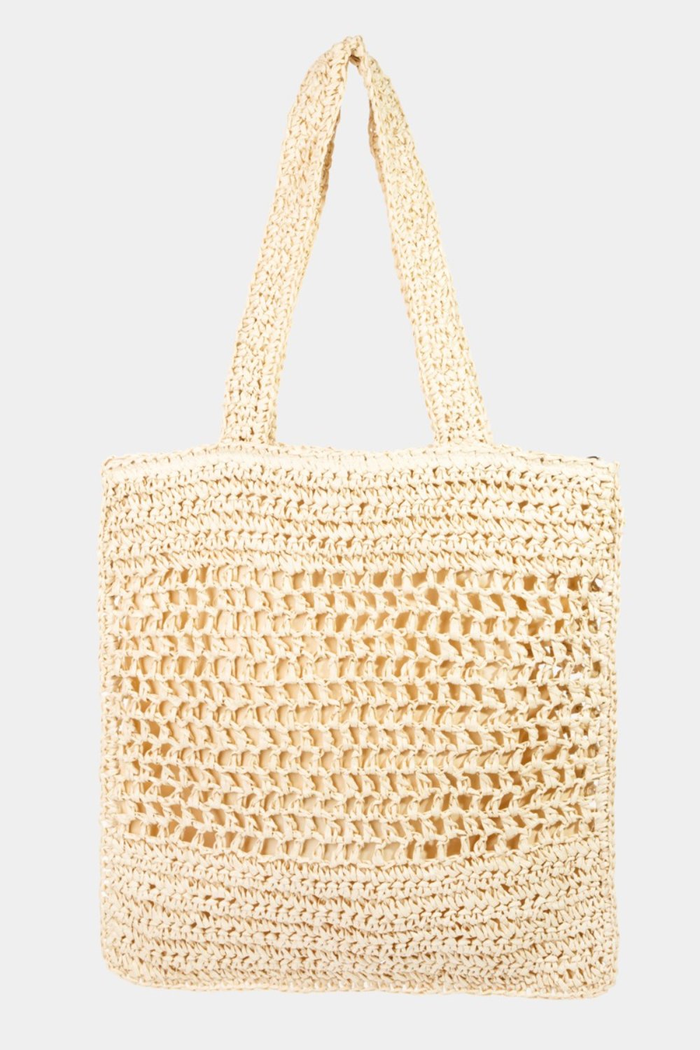 Fame Straw-Paper Crochet Tote Bag IV One Size Shoulder Bags JT's Designer Fashion