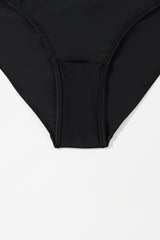 Rose Red Crossover Colorblock Cutout One Piece Swimsuit Swimwear JT's Designer Fashion