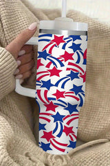 White American Stars Print Large Tumbler 40oz Tumblers JT's Designer Fashion