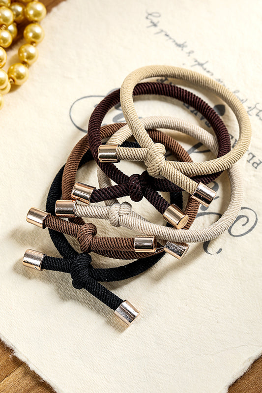 Camel 5pcs/set Thicken Knotted Elastic Hair Tie Headwear JT's Designer Fashion