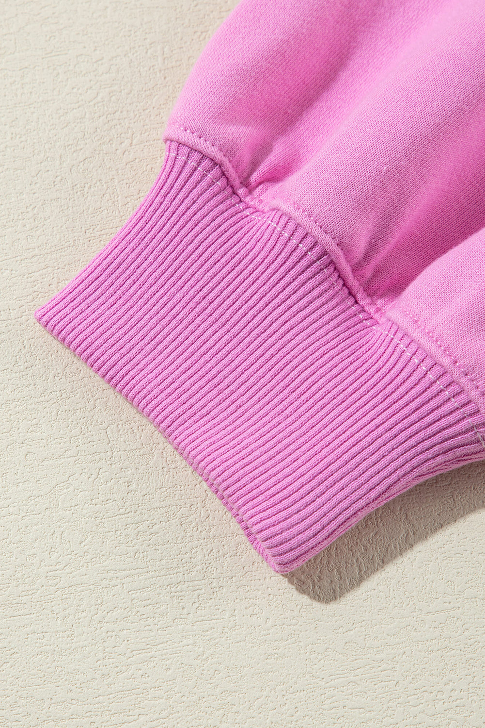 Pink Colorblock Henley High Low Oversize Sweatshirt Sweatshirts & Hoodies JT's Designer Fashion