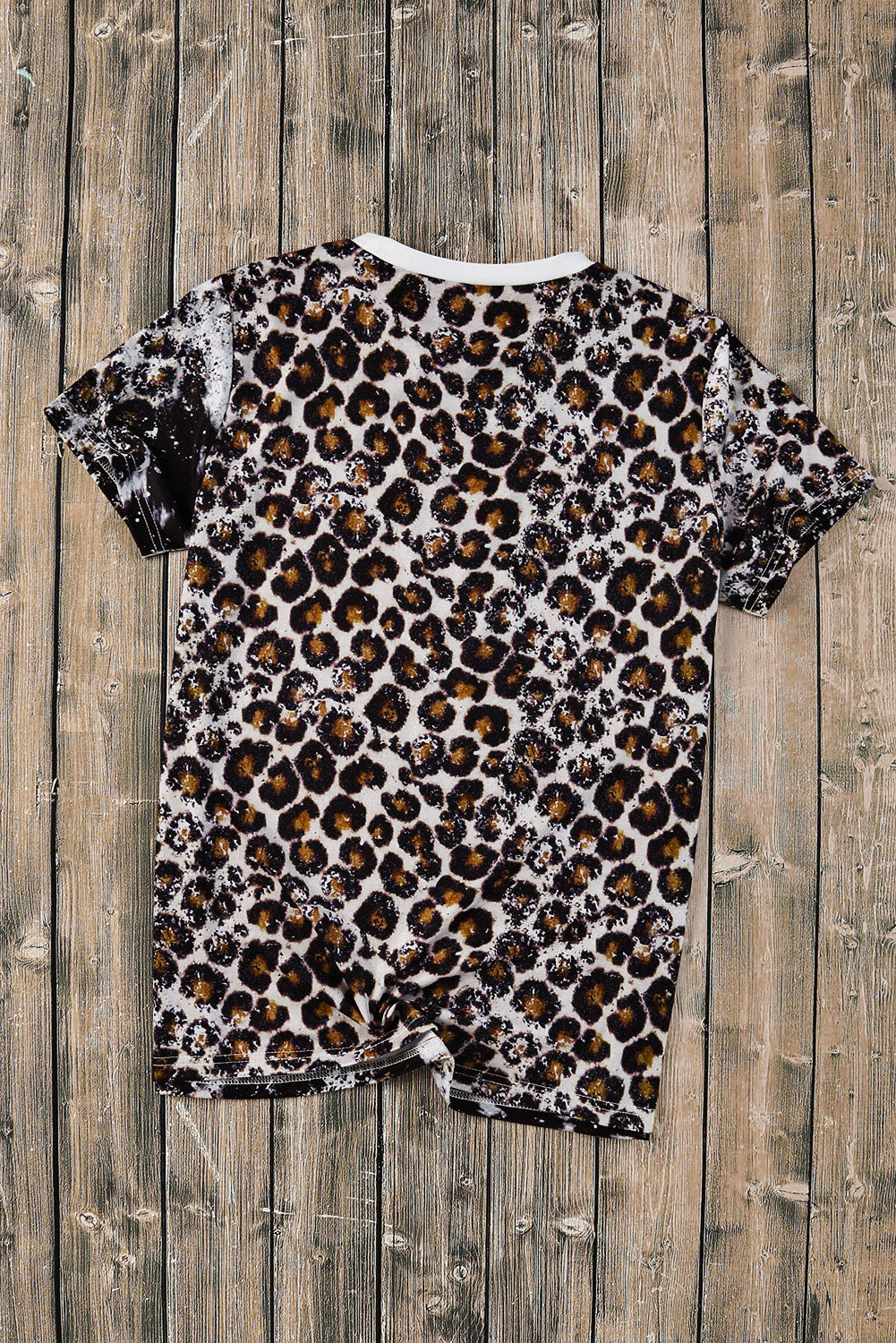 Leopard Bleached Tie Dye Texas Sunset Graphic T Shirt Graphic Tees JT's Designer Fashion