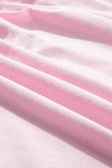 Light Pink Solid Color Pocketed Raw Edge Babydoll Dress Mini Dresses JT's Designer Fashion