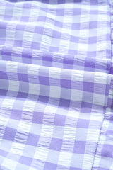 Lavendula Plaid Ruffle Wide Short Sleeve Babydoll Mini Dress Mini Dresses JT's Designer Fashion