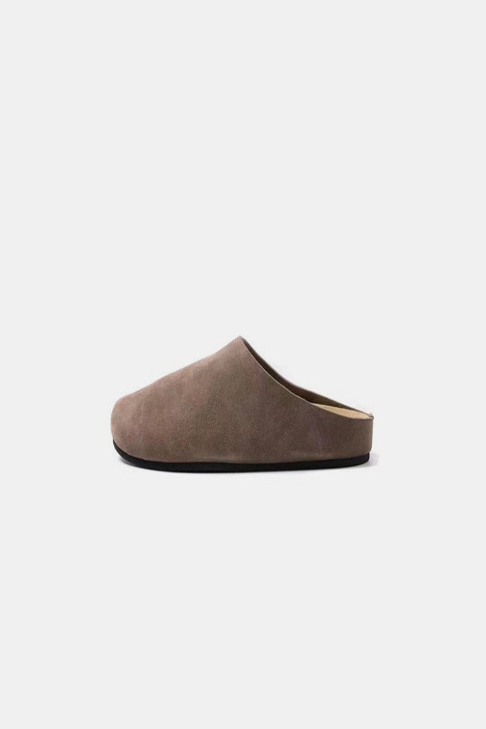 Suede Round Toe Slip-Ons Taupe Shoes JT's Designer Fashion