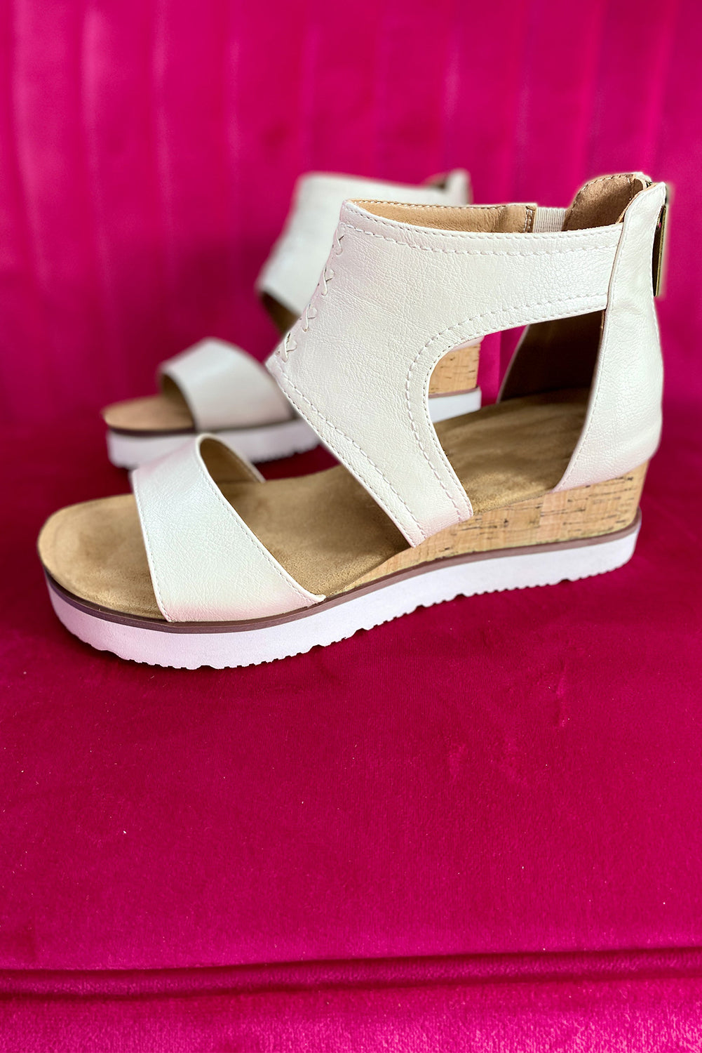 White Crisscross Detail Hollowed Leather Gladiator Sandals Sandals JT's Designer Fashion
