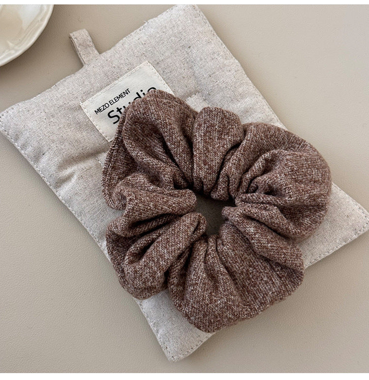 3-Piece Ruched Heathered Elastic Hair Scrunchy Headwear JT's Designer Fashion