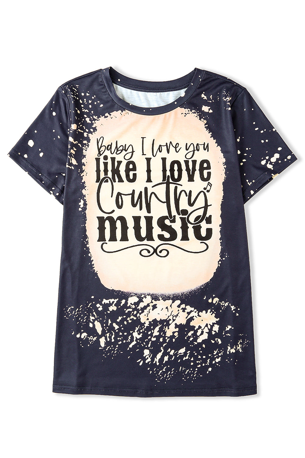 Black Baby I Love You Like I Love t Country music Graphic Tee Graphic Tees JT's Designer Fashion