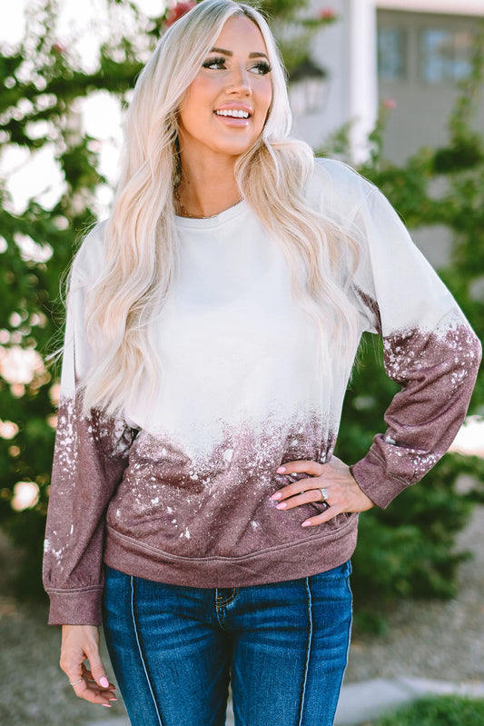 Tie Dye Gradient Pullover Sweatshirt Sweatshirts & Hoodies JT's Designer Fashion