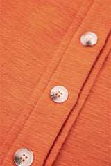 Grapefruit Orange U Neck Button Front Sleeveless Romper Jumpsuits & Rompers JT's Designer Fashion