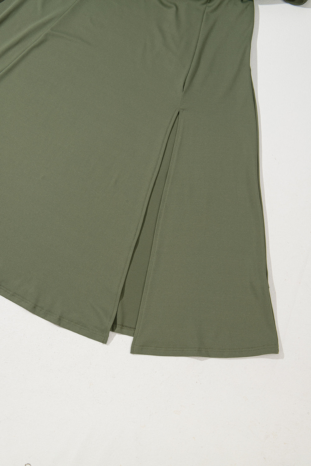 Four Leaf Clover Sleeveless Scoop Neck Flared Split Midi Dress Midi Dresses JT's Designer Fashion