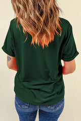 Green Clover Bowknot Graphic St. Patricks T Shirt Graphic Tees JT's Designer Fashion
