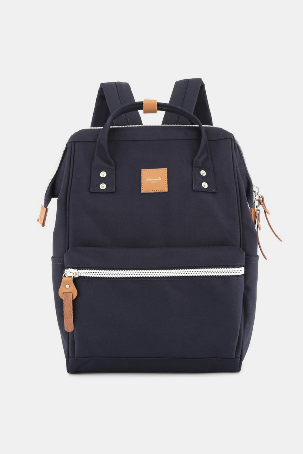 Himawari Water Resistant Canvas Backpack Bag with Side Pockets Navy One Size Backpacks JT's Designer Fashion