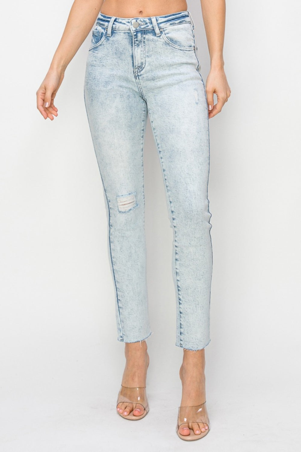 High Rise Distressed Skinny Jeans Jeans JT's Designer Fashion