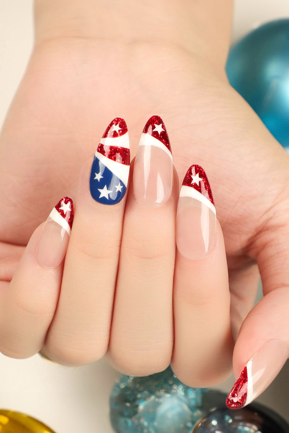 Red Independence Day Nails Stickers Other Accessories JT's Designer Fashion