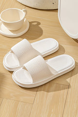 White Textured Thick Sole Soft EVA Home Slippers Slippers JT's Designer Fashion