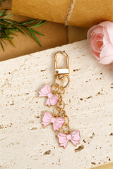 Pink Bow Knot Shape Charms Plated Alloy Keychain Other Accessories JT's Designer Fashion