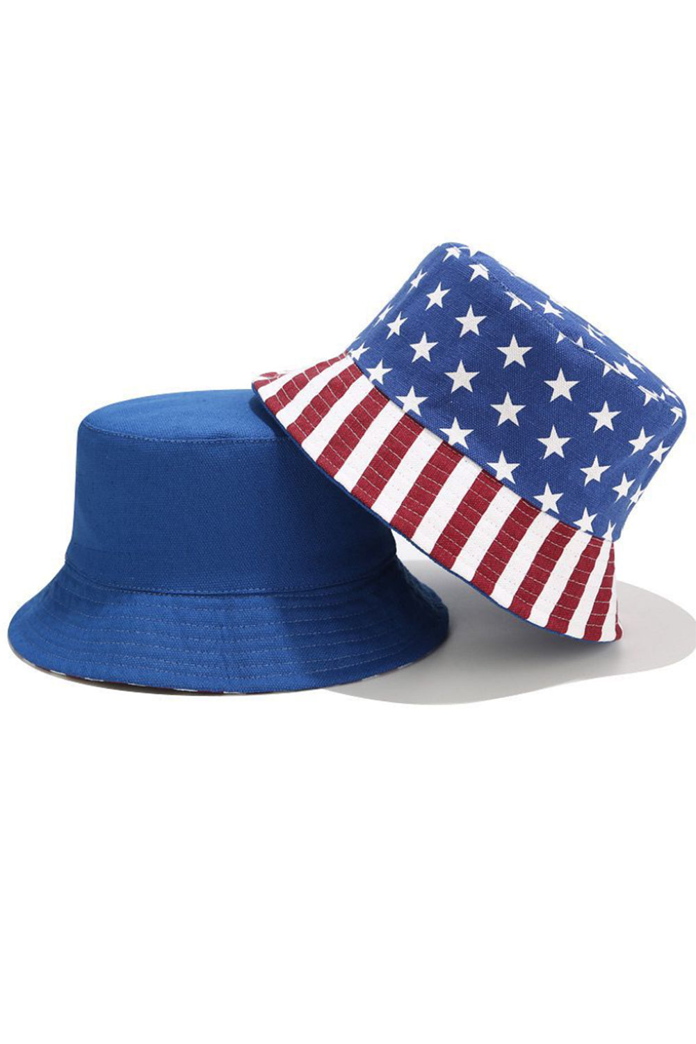 Multicolor Stars and Stripes Flag Print Casual Bucket Hat Hats & Caps JT's Designer Fashion