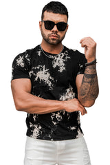 Black LET'S GO BRANDON Tie Dyed Print Men's Graphic Tee Men's Tops JT's Designer Fashion