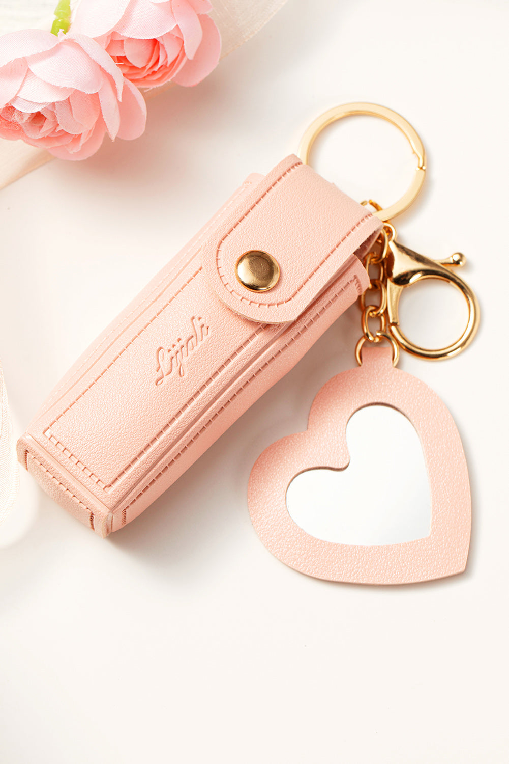 Apricot Pink Portable Lipstick Pocket Keychain Other Accessories JT's Designer Fashion